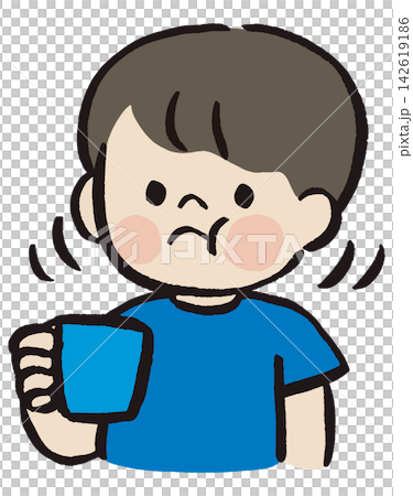 コップでうがいをする男の子のイラスト|子どもの健康・口腔衛生・生活習慣 コップでうがいをする男の子のイラスト|子どもの健康・口腔衛生・生活習慣 142619186