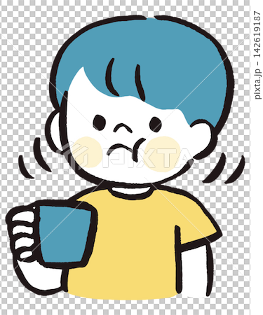 コップでうがいをする男の子|子どもの衛生習慣・健康教育イラスト コップでうがいをする男の子|子どもの衛生習慣・健康教育イラスト 142619187