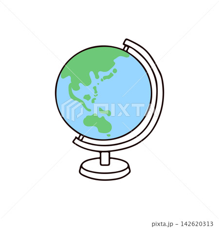 シンプルな手描きの地球のイラスト シンプルな手描きの地球のイラスト 142620313