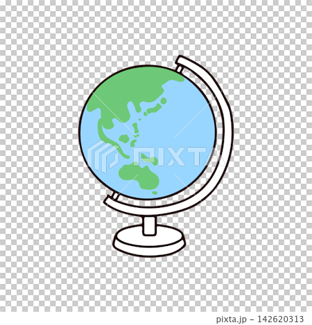 シンプルな手描きの地球のイラスト シンプルな手描きの地球のイラスト 142620313