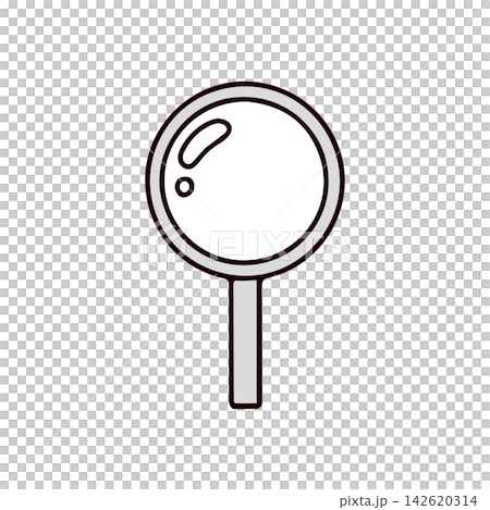 シンプルな虫眼鏡のイラスト 142620314