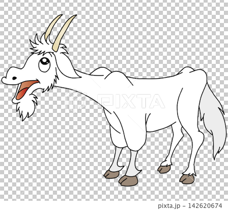 Hand-drawn animal illustration ☆ Goat Hand-drawn animal illustration ☆ Goat 142620674