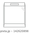 絵のないシンプルな透明の箱、大きめ、灰色バージョン 142620898