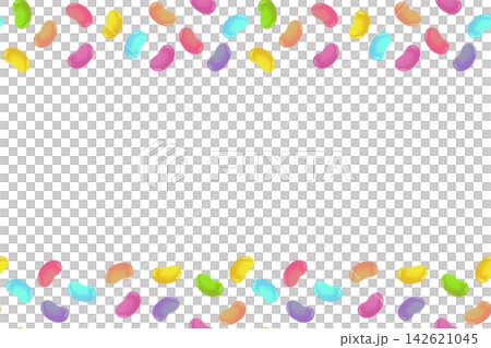 Colorful jelly bean frame 142621045