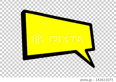 A simple illustration of a three-dimensional yellow speech bubble with a sense of depth. A simple illustration of a three-dimensional yellow speech bubble with a sense of depth. 142621073