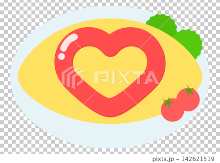 可愛的蛋包飯(心型) 可愛的蛋包飯(心型) 142621519