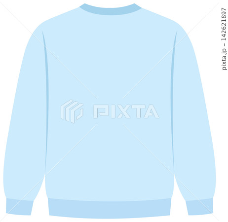 Light Blue Long Sleeve Crewneck Sweatshirt Vector Illustration Mockup 142621897