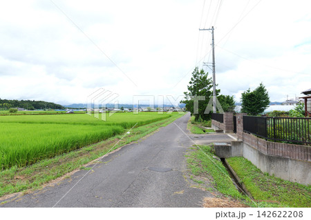 Japanese countryside with rice fields and rural landscape Japanese countryside with rice fields and rural landscape 142622208