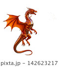 a dragon with red fish 142623217