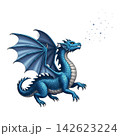 illustration of a golden dragon 142623224
