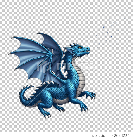 illustration of a golden dragon 142623224