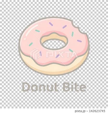 donut with pink frosting donut with pink frosting 142623745