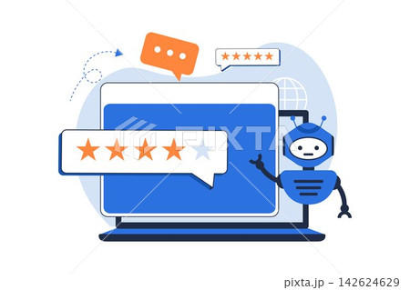 Illustration of Customer Feedback AI Rating Illustration of Customer Feedback AI Rating 142624629