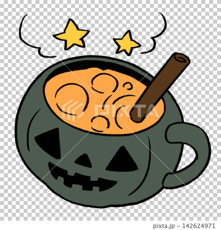 Illustration of Halloween pumpkin soup Illustration of Halloween pumpkin soup 142624971