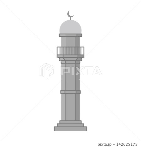 Mono Minaret Icon With Crescent Moon And Dome Mono Minaret Icon With Crescent Moon And Dome 142625175