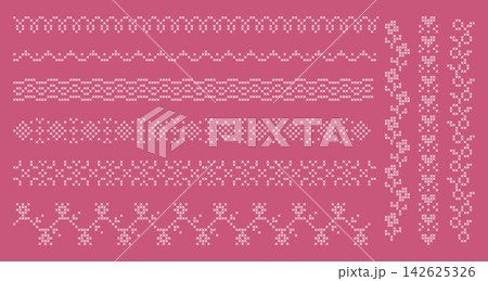 Cross stitch border patterns with floral frames Cross stitch border patterns with floral frames 142625326
