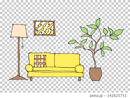 インテリアのイラスト インテリアのイラスト 142625731