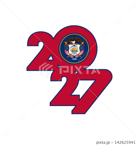 2027 banner with Utah flag inside. 2027 banner with Utah flag inside. 142625941