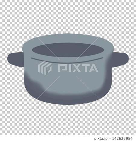 Empty Cooking Pot Flat Vector Illustration Empty Cooking Pot Flat Vector Illustration 142625984