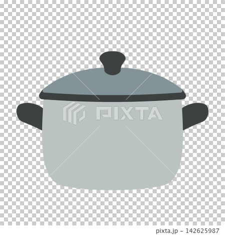 Empty Cooking Pot With Handles Flat Vector Illustration Empty Cooking Pot With Handles Flat Vector Illustration 142625987