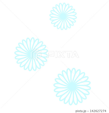 薄い水色のたくさんの花びらがある丸い花 薄い水色のたくさんの花びらがある丸い花 142627274