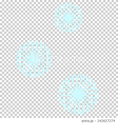 薄い水色のたくさんの花びらがある丸い花 薄い水色のたくさんの花びらがある丸い花 142627274