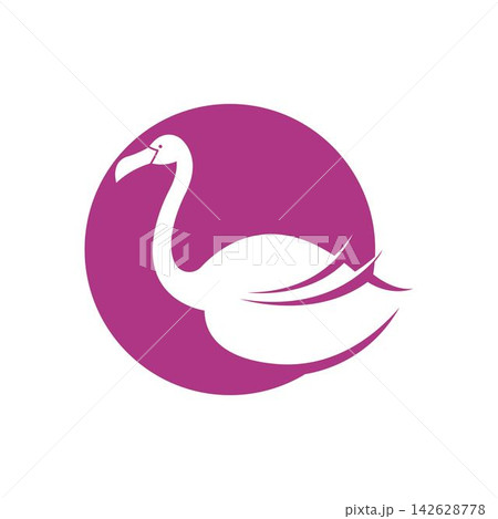 Flamingo logo design vector illustration 142628778