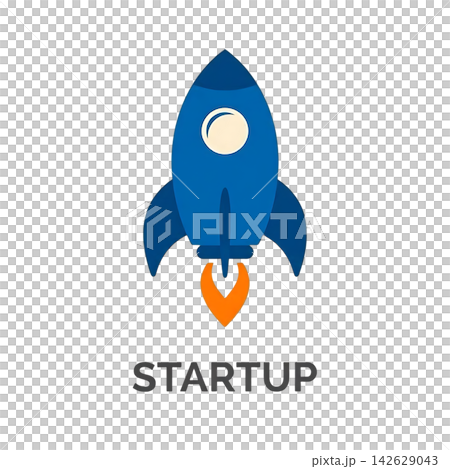 rocket icon on white background rocket icon on white background 142629043