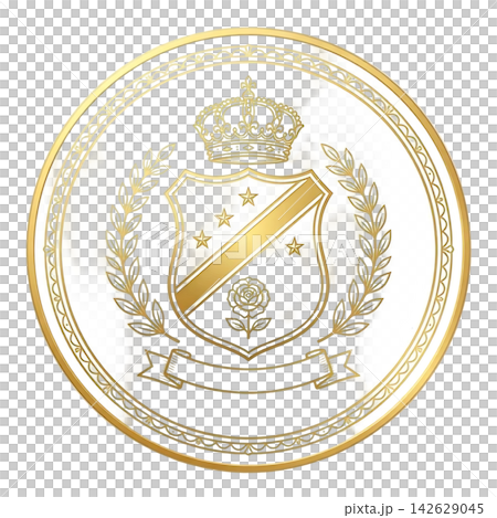 shield with heraldic elements shield with heraldic elements 142629045