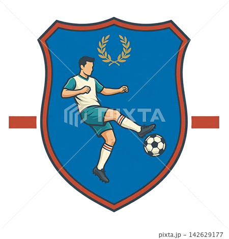 football player in red, blue and red 142629177