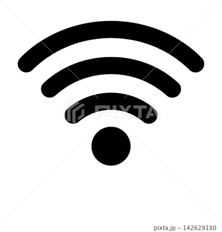 wifi icon black color vector sign on white 142629180