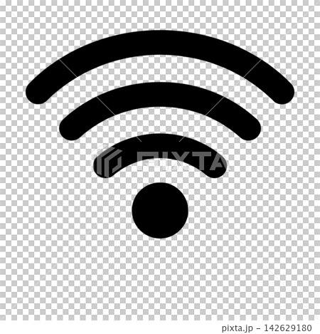wifi icon black color vector sign on white 142629180