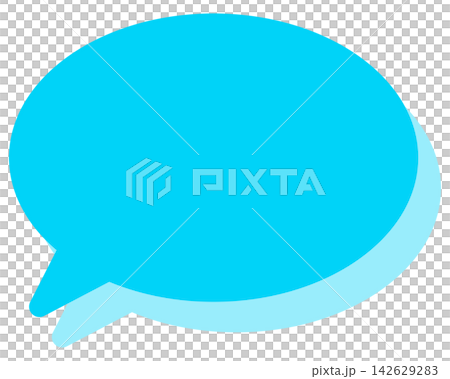 Simple color speech bubble round shape Simple color speech bubble round shape 142629283