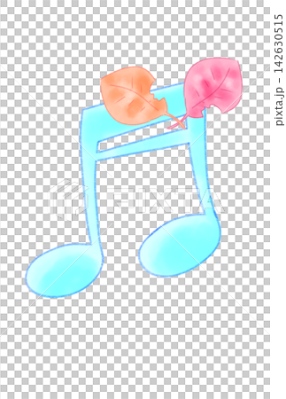 Musical notes with fallen leaves Musical notes with fallen leaves 142630515