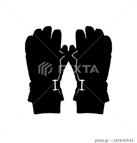 black and white style icon of handcuffs black and white style icon of handcuffs 142630542