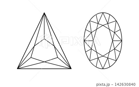 Trillion, Oval diamond cut shapes icon set. Design simple diagram. Brilliant Triangular, Oval cut. Precious gemstone outline flat icon for jewellery design, branding, packaging, logo. Trillion, Oval diamond cut shapes icon set. Design simple diagram. Brilliant Triangular, Oval cut. Precious gemstone outline flat icon for jewellery design, branding, packaging, logo. 142630840