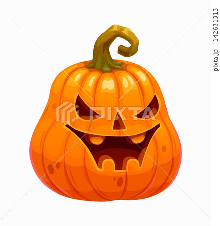 Halloween scary cartoon pumpkin laughing face lantern. Halloween creepy Jack o lantern, horror holiday scary cartoon vector pumpkin face. Spooky isolated carving or lantern with evil smiling face Halloween scary cartoon pumpkin laughing face lantern. Halloween creepy Jack o lantern, horror holiday scary cartoon vector pumpkin face. Spooky isolated carving or lantern with evil smiling face 142631313