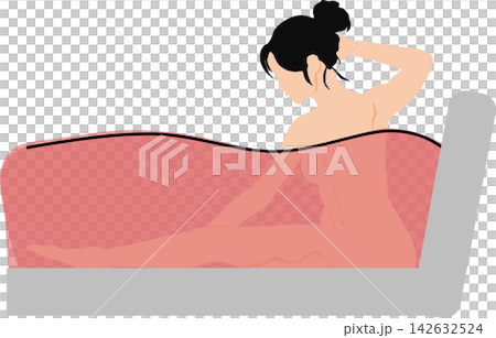 一幅女子沐浴的插圖 一幅女子沐浴的插圖 142632524