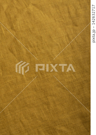 Mustard Yellow Linen Fabric Texture Background Mustard Yellow Linen Fabric Texture Background 142632717