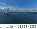 兵庫県淡路市・明石海峡大橋を望む空撮写真 142634353