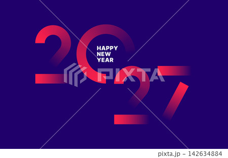 2027 New Year logo and number design. 2027 New Year logo and number design. 142634884
