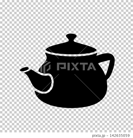 茶壺 - 簡約單色圖示 - 黑色 茶壺 - 簡約單色圖示 - 黑色 142635059
