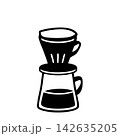 コーヒードリッパー　モノクロアイコン　黒 142635205