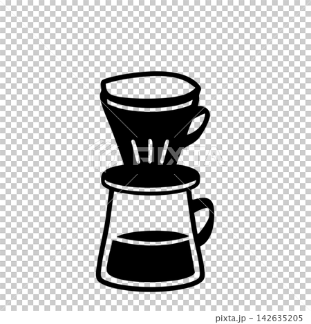Coffee dripper, monochrome icon, black Coffee dripper, monochrome icon, black 142635205