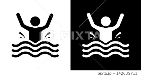 Person Swimming With Raised Arms Solid Icon Set. Water Activity, Swimming Safety, And Aquatic Exercise Silhouette Symbol Collection. Recreational Sports. Isolated Vector Illustration Person Swimming With Raised Arms Solid Icon Set. Water Activity, Swimming Safety, And Aquatic Exercise Silhouette Symbol Collection. Recreational Sports. Isolated Vector Illustration 142635713