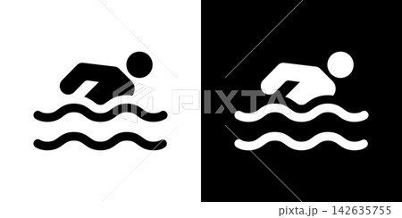 Swimmer In Water Solid Icon Set. Aquatic Sports, Swimming Activity, And Water Recreation Silhouette Symbol Collection. Fitness And Leisure Representation. Isolated Vector Illustration Swimmer In Water Solid Icon Set. Aquatic Sports, Swimming Activity, And Water Recreation Silhouette Symbol Collection. Fitness And Leisure Representation. Isolated Vector Illustration 142635755