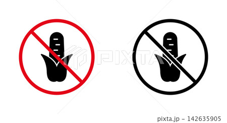 No Corn Solid Icon Set. Food Restriction, Allergy, And Dietary Limitation Silhouette Symbol Collection. Health And Nutrition Awareness. Isolated Vector Illustration No Corn Solid Icon Set. Food Restriction, Allergy, And Dietary Limitation Silhouette Symbol Collection. Health And Nutrition Awareness. Isolated Vector Illustration 142635905