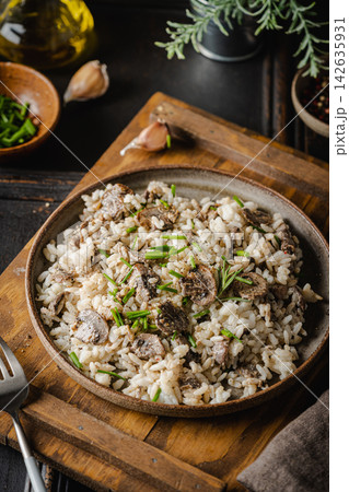 Risotto with mushrooms Risotto with mushrooms 142635931