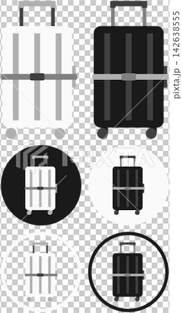 Suitcase icon illustration variation set / Travel and business trip illustration material Suitcase icon illustration variation set / Travel and business trip illustration material 142638555