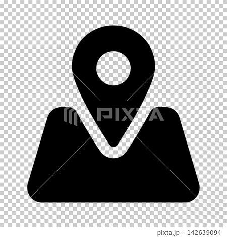 A map and map pin icon representing location information. 142639094